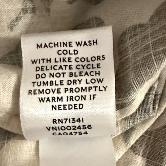 LL Bean Signature Womens Camouflage Button Down Shirt Dress Long Sleeve M Reg - Picture 7 of 7